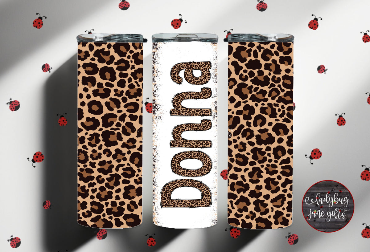 Leopard Personalized Stainless Steel Tumbler Mama Mini