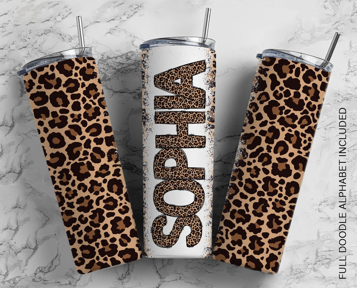 Leopard Personalized Stainless Steel Tumbler Mama Mini