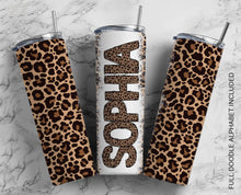 Load image into Gallery viewer, Leopard Personalized Stainless Steel Tumbler Mama Mini

