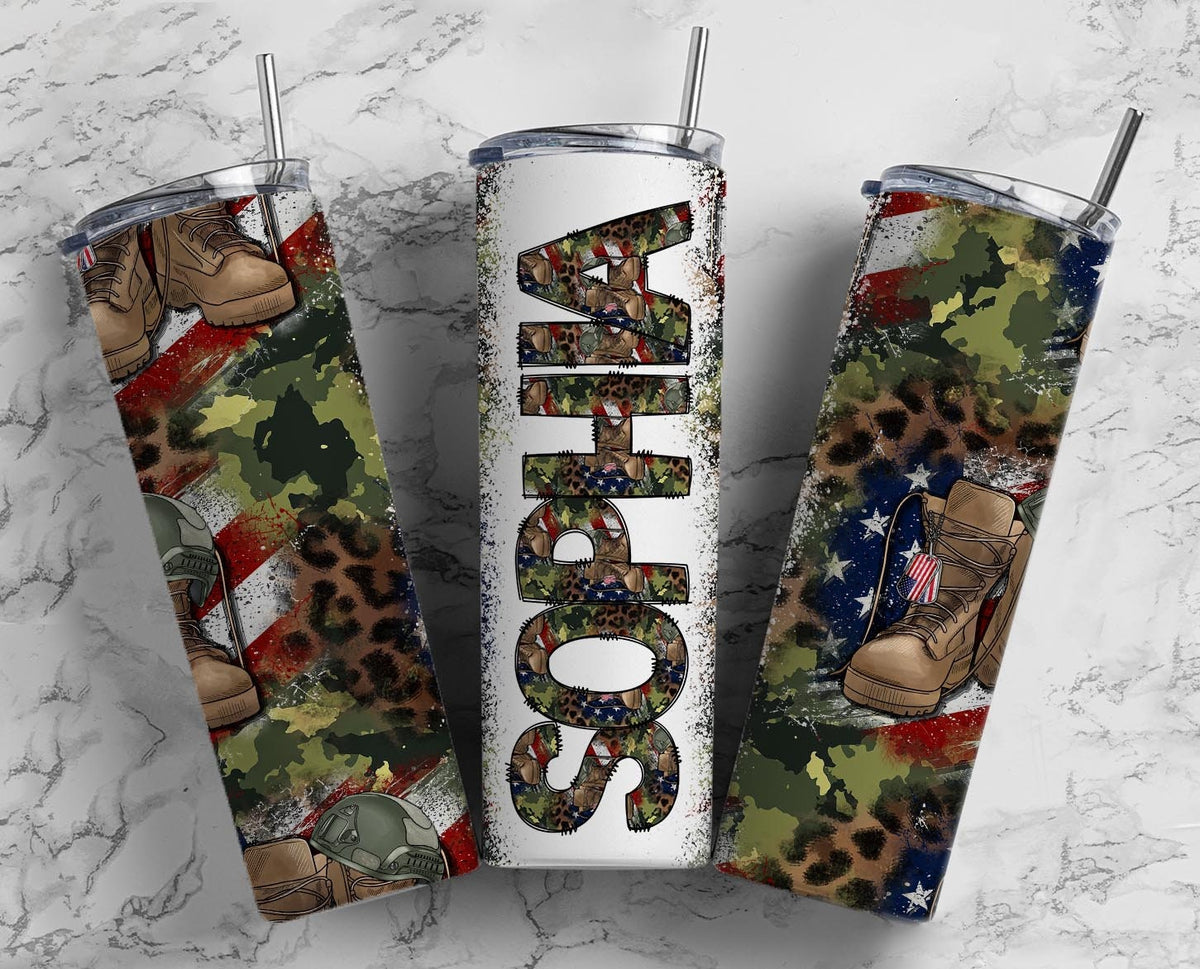 Army Personalized Stainless Steel Tumbler