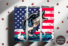 Load image into Gallery viewer, American Flag Fish Stainless Steel Tumbler
