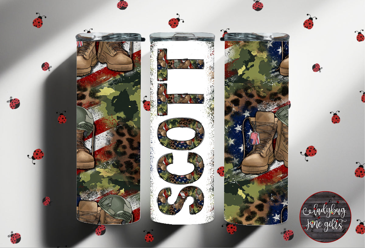 Army Personalized Stainless Steel Tumbler