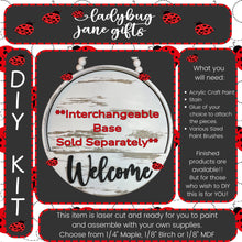 Load image into Gallery viewer, Skeleton Spooky Halloween Interchangeable for 10.5 inch round sign or bread board - DIY Bare Wood Blanks
