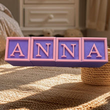 Load image into Gallery viewer, Baby Block Name Decor
