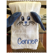 Load image into Gallery viewer, Easter Bunny Personalized Full Size Bath Towel - Boy or Girl
