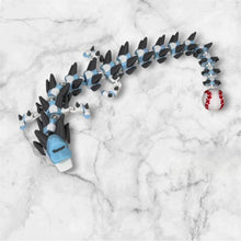 Load image into Gallery viewer, 3D Printed Baseball Dragon Articulated Sports Dragon Custom Team Colors Baseball Coach Gift Flexible 3D Print Handmade Baseball Lover Gift
