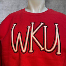 Load image into Gallery viewer, WKU Puff Embroidery Sweatshirt | Custom Hooded Sweatshirt | Game Day Spirit Wear | School Team Hoodie
