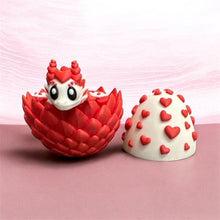 Load image into Gallery viewer, Valentine Dragon in Heart Egg Cute Dragon Gift Valentine’s Day Decor Dragon Lover Gift Kids Valentine 3D Printed Dragon
