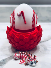 Load image into Gallery viewer, Baseball Dragon in Egg Sports Dragon Gift Baseball Decor Team Gift Player Gift Coach Gift 3D Printed Dragon
