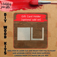 Load image into Gallery viewer, Merry Gingerbread Ornament DIY Christmas Wood Blank Paint Your Own Gingerbread Holiday Craft Kit Personalized Ornament
