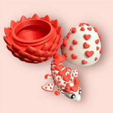 Load image into Gallery viewer, Valentine Dragon in Heart Egg Cute Dragon Gift Valentine’s Day Decor Dragon Lover Gift Kids Valentine 3D Printed Dragon
