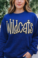 Load image into Gallery viewer, Wildcats Puff Embroidery Sweatshirt | Custom Hooded Sweatshirt | Game Day Spirit Wear | School Team Hoodie
