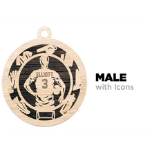 Load image into Gallery viewer, LGHS Operation Christmas Soccer Ornament
