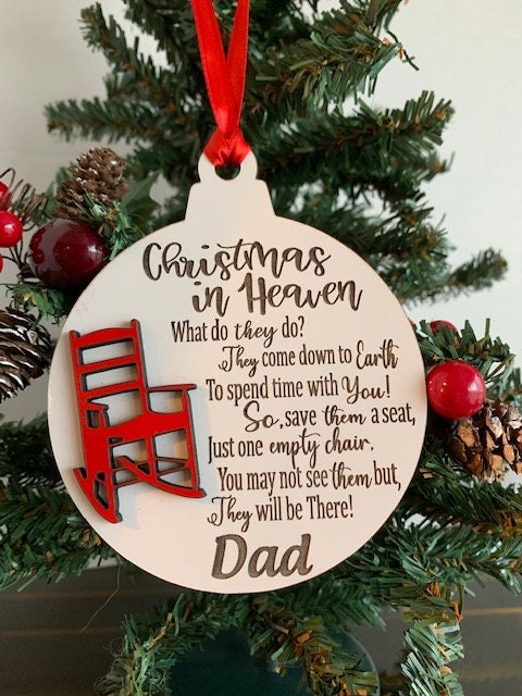 Christmas in Heaven Personalized with Name and/or dates - English or Spanish